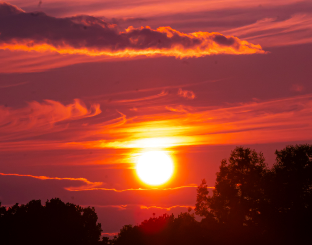 A sunset, symbolising how to process grief